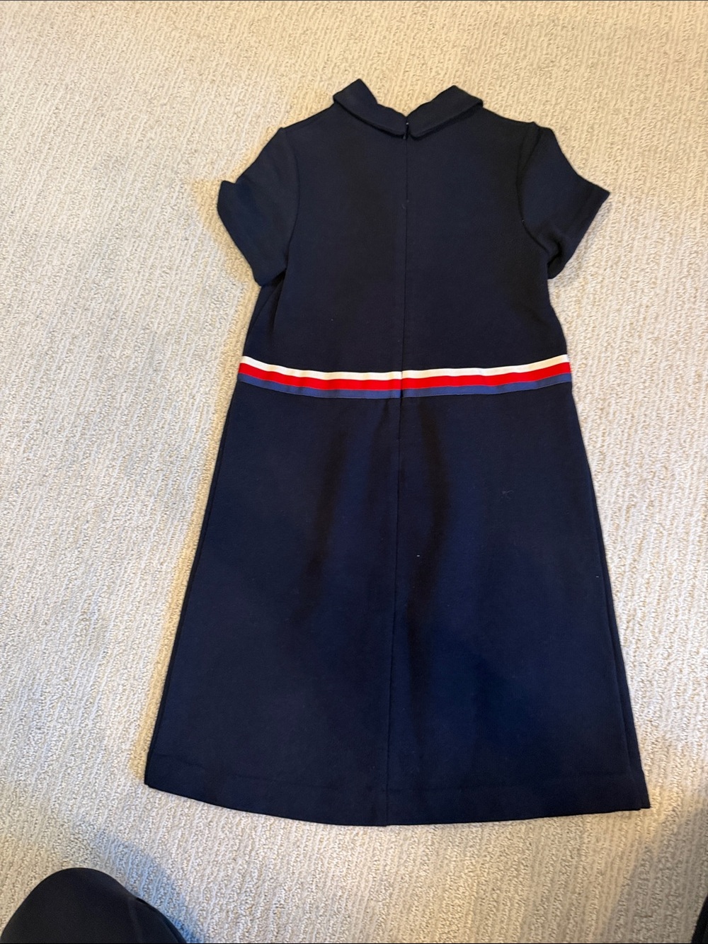 Gucci Navy Girls' Ribbon Trim Polo Dress - Picture 4 of 5
